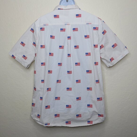 MAD Engine* Men's Short Sleeve Button Down Curved‎ Hem Chest Pocket Shirt~ XL - Picture 2 of 10